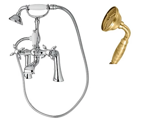 Смеситель на борт ванны с ручным душем шлангом 150см CEZARES NOSTALGIA-PBV-02-M