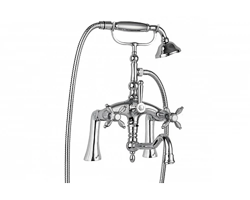 Смеситель на борт ванны с поворотным изливом, шлангом 150 см CEZARES NOSTALGIA-PBV2-01-M