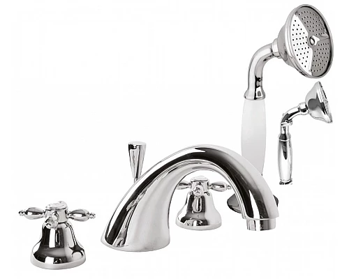 Смеситель на борт ванны с ручным выдвижным душем CEZARES NOSTALGIA-BVD-01-M