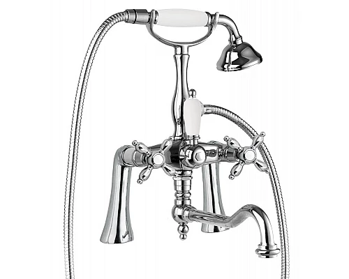 Смеситель на борт ванны с поворотным изливом, шлангом 150 см CEZARES NOSTALGIA-PBV2-01-Bi