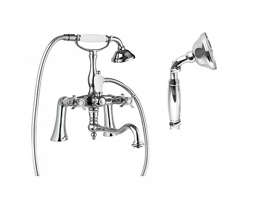 Смеситель на борт ванны с ручным душем, шлангом 150 см CEZARES LORD-PBV2-01-M