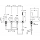 Смеситель на борт ванны на 4 отверстия CEZARES UNIKA-BVD4-02