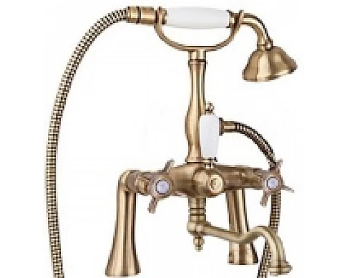 Смеситель на борт ванны с ручным душем, шлангом 150 см CEZARES LORD-PBV2-02-Bi