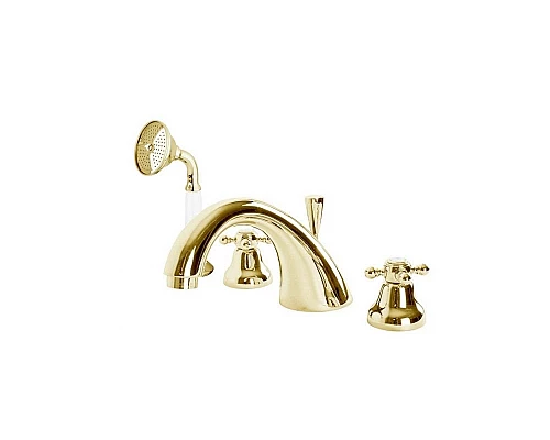 Смеситель на борт ванны с ручным выдвижным душем CEZARES GOLF-BVD-03/24