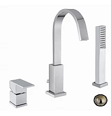 Смеситель на борт ванны на 3 отверстия CEZARES UNIKA-BVD3-02