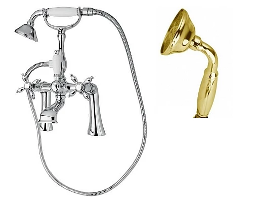 Смеситель на борт ванны с ручным душем, шлангом 150 см CEZARES NOSTALGIA-PBV-03/24-M