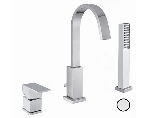 Смеситель на борт ванны на 3 отверстия CEZARES UNIKA-BVD3-BIO