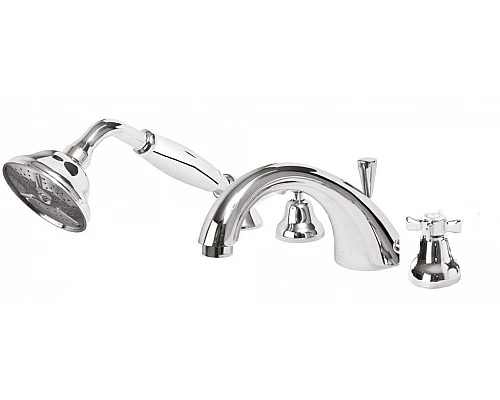 Смеситель на борт ванны с ручным выдвижным душем CEZARES LORD-BVD-01-M