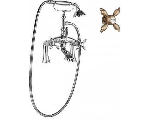 Смеситель на борт ванны с ручным душем CEZARES ATLANTIS-NOSTALGIA-PBV-02