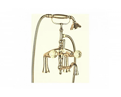 Смеситель на борт ванны с поворотным изливом и ручным душем CEZARES ATLANTIS-PBV2-03/24-Sw/M