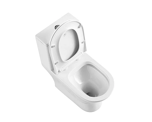 Унитаз-моноблок с сиденьем дюропласт soft close, P-trap BelBagno LOUNGE BB8618CPR-MN/SC