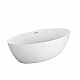 Отдельностоящая, полукруглая акриловая ванна в комплекте со сливом-переливом BelBagno BB707-1860-880