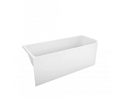 Пристенная, прямоугольная акриловая ванна в комплекте со сливом-переливом BelBagno BB712-1700-730-L левосторонняя
