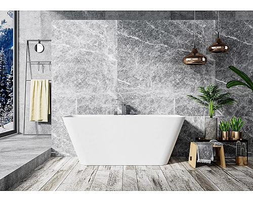 Ванна из искусственного камня Solid Surface 1700x800x600 CEZARES CZR-LINER-170-80-60-SSB