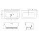 Ванна из искусственного камня Solid Surface 1700x800x600 CEZARES CZR-LINER-170-80-60-SSB