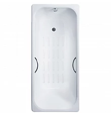 Ванна чугунная Delice Aurora 150х70 с с отверстиями под ручки и антискользящим покрытием DLR230603R-AS