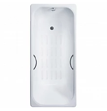 Ванна чугунная Delice Aurora 160х75 с отверстиями под ручки и антискользящим покрытием DLR230604R-AS