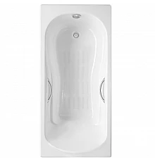 Ванна чугунная Delice Haiti Luxe 150х80 с отверстиями под ручки и антискользящим покрытием DLR230636R-AS