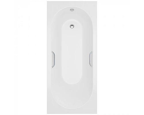 Ванна из литьевого мрамора Delice Bravo 150х70 матовая с ручками Хром DLR330036R-M
