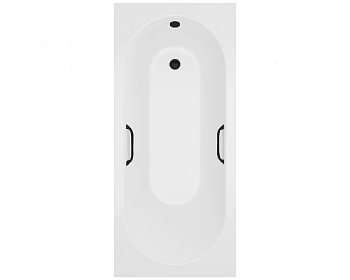 Ванна из литьевого мрамора Delice Bravo 150х70 глянцевая c черными ручками DLR330036RB-G