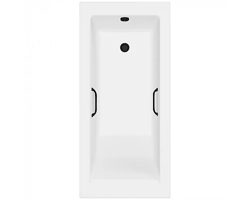 Ванна из литьевого мрамора Delice Diapason 170х80 матовая с черными ручками DLR330007RB-M