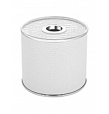 Салфетница Geralis S-KWH CROCO белая, кант хром