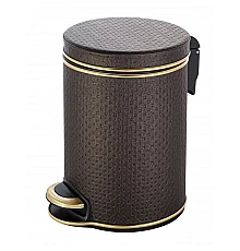 Ведро для мусора 5л Geralis V-PCG-B PUNTO шоколад, кант золото