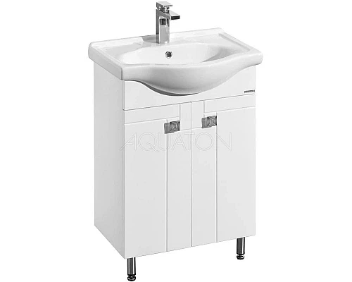 Приобрести Тумба белый глянец 55,4 см Акватон Фиджи 1A179601FG010 в магазине сантехники Santeh-Crystal.ru