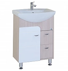 Тумба с раковиной белый глянец/ясень шимо 61,5 см Onika Стиль 106032 + 1.3120.3.S00.11B.0