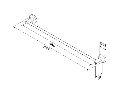 Приобрести Полотенцедержатель 63,3 см Am.Pm X-Joy A85A346422 в магазине сантехники Santeh-Crystal.ru