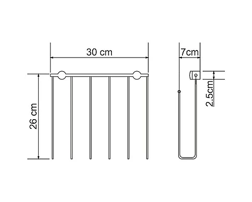 Купить Газетница WasserKRAFT K-311 в магазине сантехники Santeh-Crystal.ru