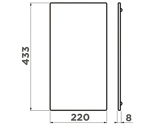 Купить Разделочная доска 43,3х22х0,8 см Omoikiri CB-Sintesi-M-GB графит 4999070 в магазине сантехники Santeh-Crystal.ru