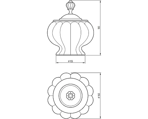 Купить Баночка Migliore Olivia ML.OLV-60.627.BI.CR в магазине сантехники Santeh-Crystal.ru