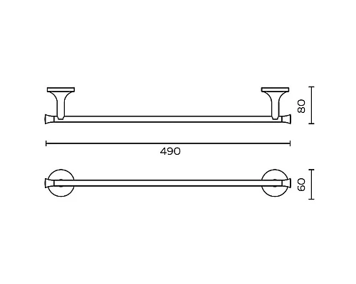 Полотенцедержатель 49 см AltroBagno Corposo AltroBagnoCorposo081313Or