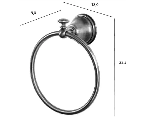 Заказать Полотенцедержатель бронза Tiffany World Harmony TWHA015br в магазине сантехники Santeh-Crystal.ru