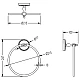 Заказать Кольцо для полотенец хром/белый Devon&Devon Dorothy DOR407CR в магазине сантехники Santeh-Crystal.ru