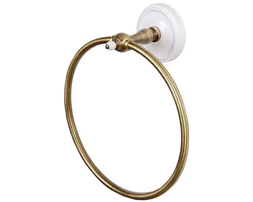 Купить Кольцо для полотенец бронза/белый Devon&Devon Dorothy DOR407BR в магазине сантехники Santeh-Crystal.ru