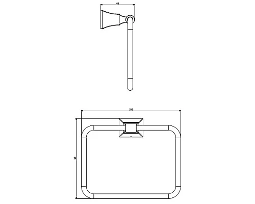 Приобрести Кольцо для полотенца Art&Max Genova AM-M-021-CR в магазине сантехники Santeh-Crystal.ru
