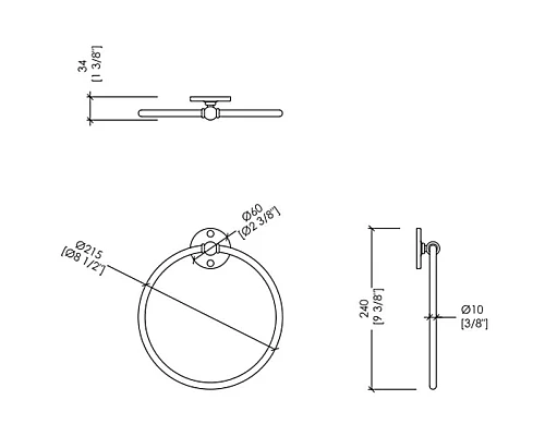 Приобрести Кольцо для полотенец Devon&Devon Cavendish WM07CR в магазине сантехники Santeh-Crystal.ru