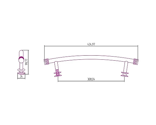 Заказать Полотенцедержатель 43,49 см шампань матовая Сунержа 022-2011-0370 в магазине сантехники Santeh-Crystal.ru