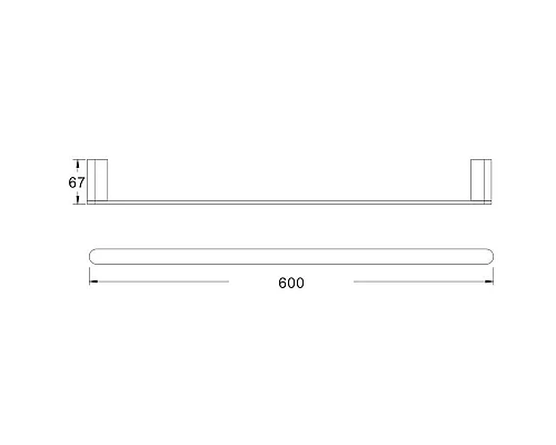 Приобрести Полотенцедержатель 60 см Rose RG1717 в магазине сантехники Santeh-Crystal.ru