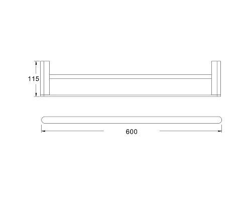 Заказать Полотенцедержатель 60 см Rose RG1727H в магазине сантехники Santeh-Crystal.ru