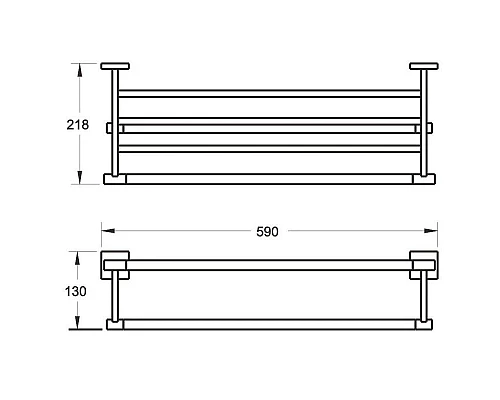Приобрести Полка для полотенец 59 см Rose RG3008H в магазине сантехники Santeh-Crystal.ru