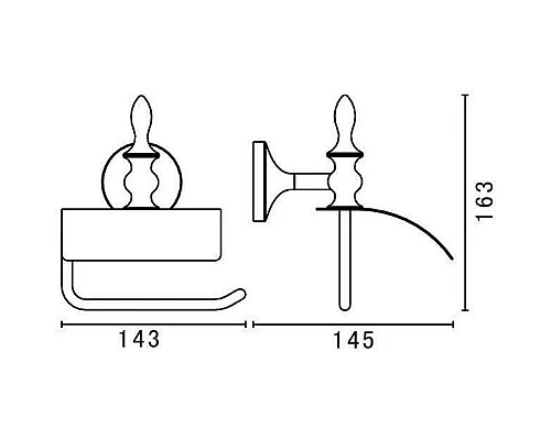 Приобрести Держатель туалетной бумаги Art&Max Bohemia AM-E-4283-Br в магазине сантехники Santeh-Crystal.ru