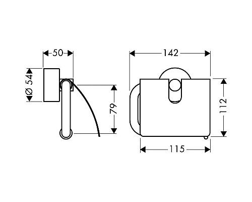Заказать Держатель туалетной бумаги Axor Uno 41538000 в магазине сантехники Santeh-Crystal.ru