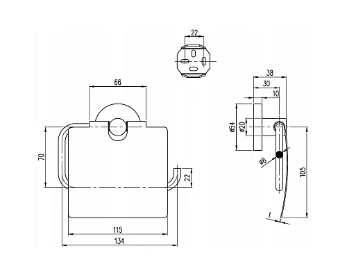 Приобрести Держатель туалетной бумаги Villeroy & Boch Elements-Tender TVA15101300061 в магазине сантехники Santeh-Crystal.ru