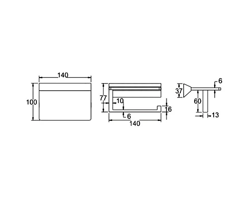 Заказать Держатель туалетной бумаги Rose RG1605H в магазине сантехники Santeh-Crystal.ru