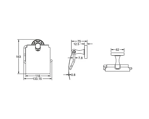 Заказать Держатель туалетной бумаги Rose RG1005Q в магазине сантехники Santeh-Crystal.ru