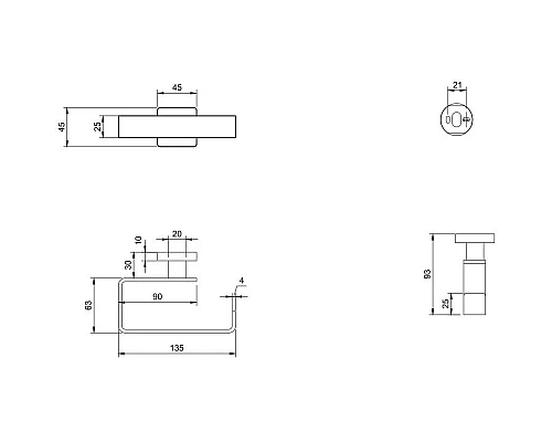 Купить Держатель туалетной бумаги Villeroy & Boch Elements-Striking TVA15201400064 в магазине сантехники Santeh-Crystal.ru