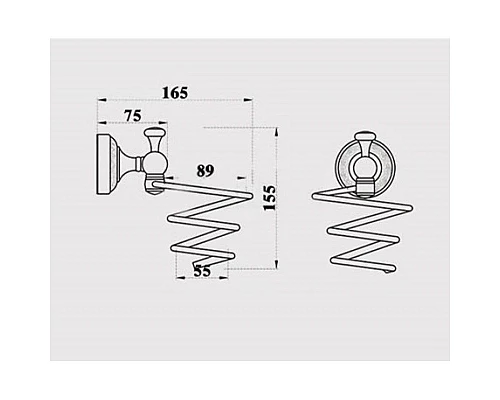 Купить Держатель фена Magliezza Primavera 80311-CR в магазине сантехники Santeh-Crystal.ru